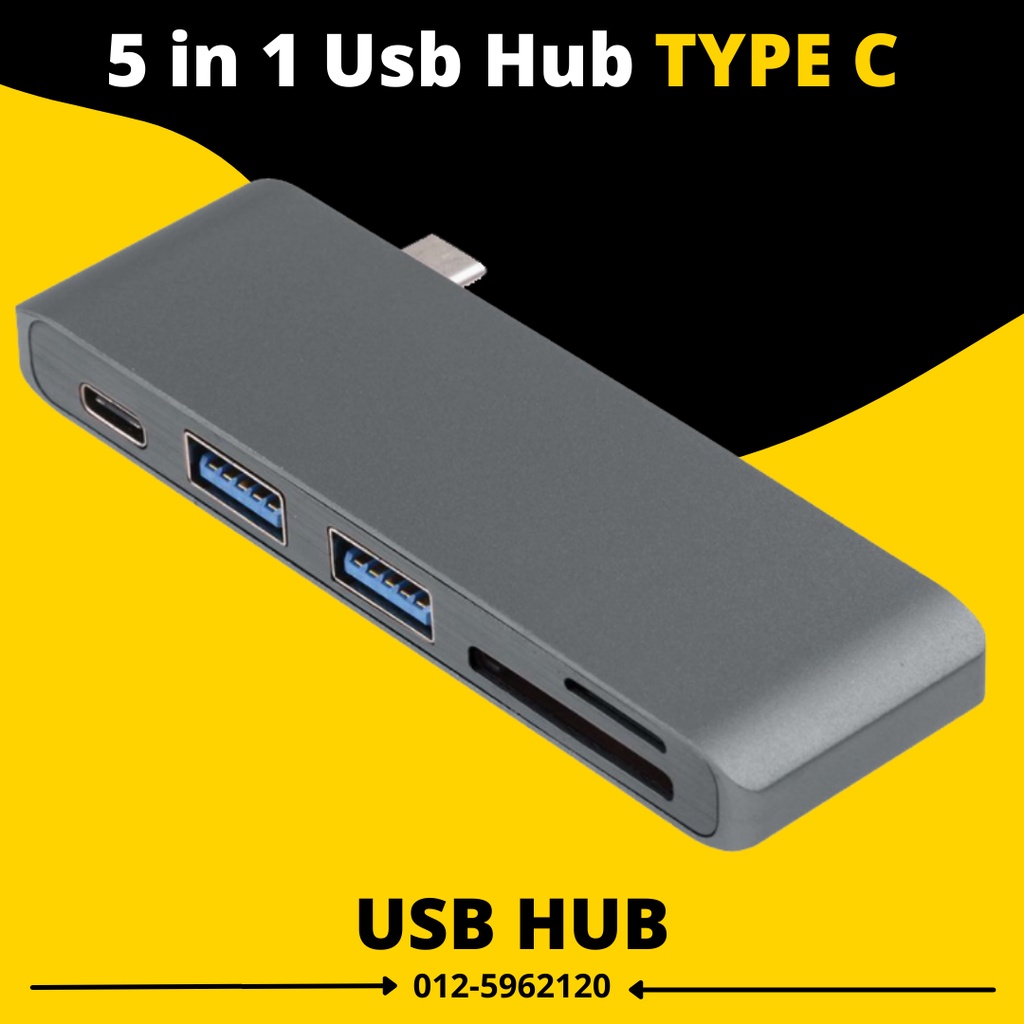 5 in 1 USB Hub TYPE C adapter, For Android TV Box, Tivo Stream 4K