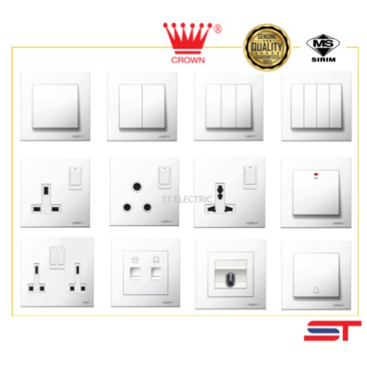 CROWN SWITCH SOCKET OUTLET CE SERIES SIRIM APPROVED / SWITCH SOCKET ...