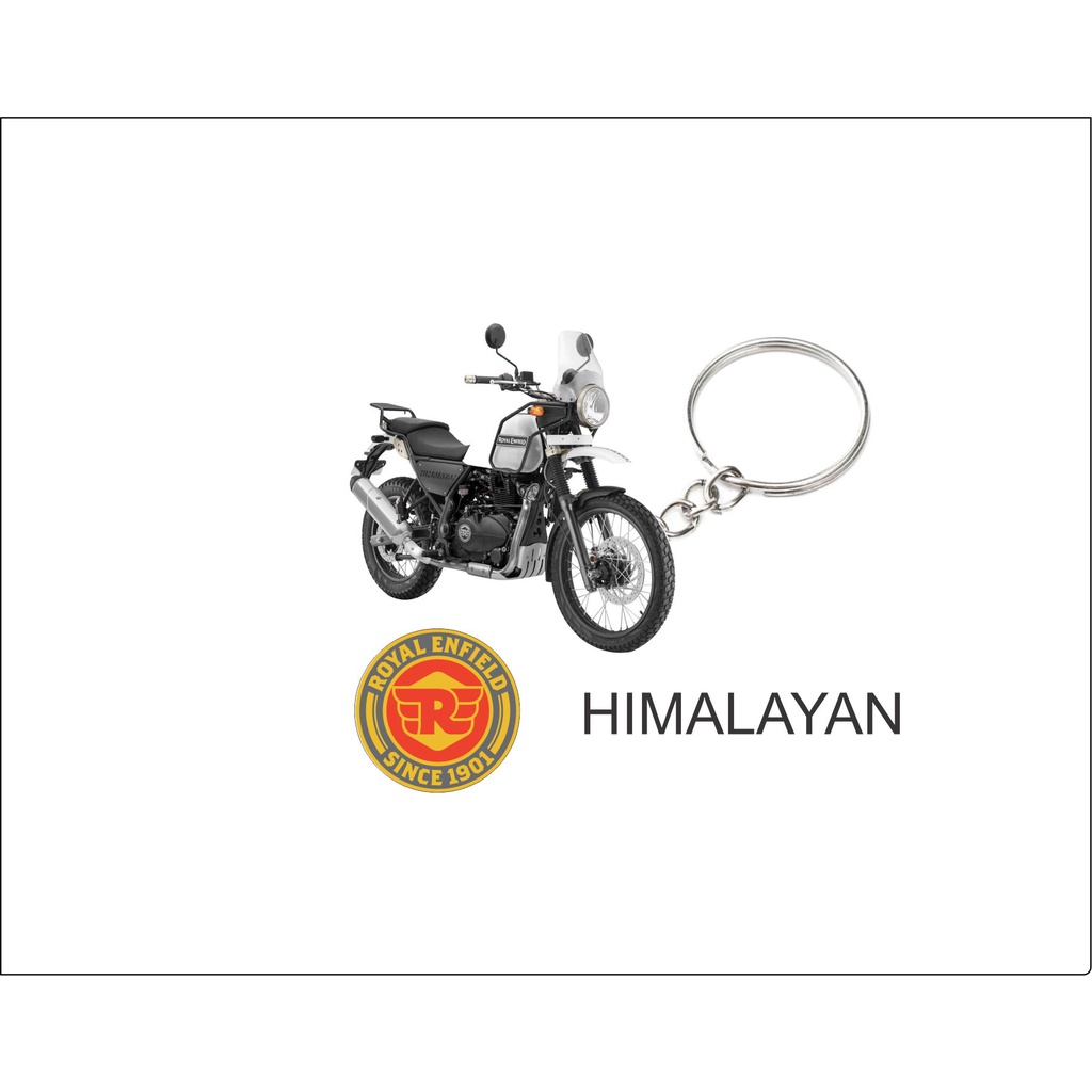 Royal enfield himalayan white keychain 2d Shopee Malaysia