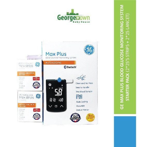 Bionime GE Max Plus Blood Glucose Monitoring System starter pack FREE