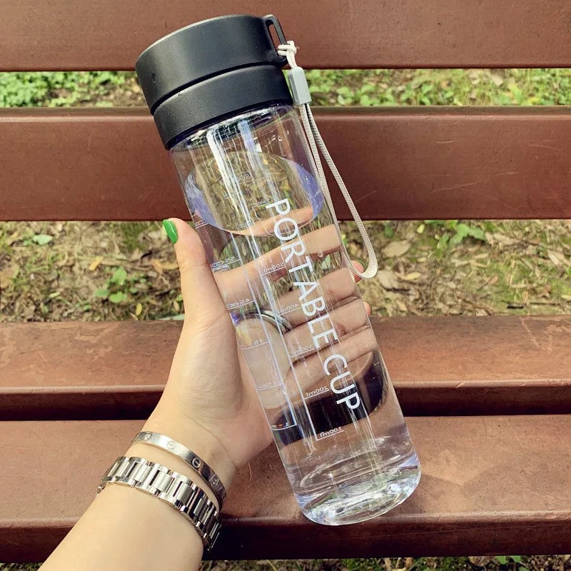 Cute Water Bottle | BPA free | Matte | Transparent | Drinking | Student | Botol Air