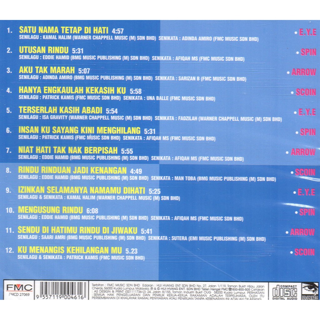 4 Terhebat Kumpulan Pop Rock Cd E Y E Spin Arrow Scoin Shopee Malaysia