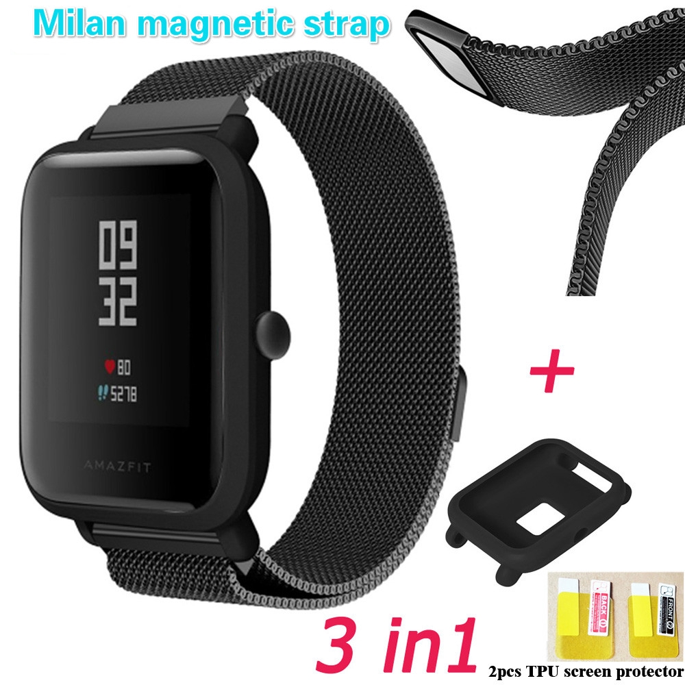 Replace Milan Steel Strap mm For Xiaomi Huami Amazfit Bip Lite Smart Watch Shopee Malaysia