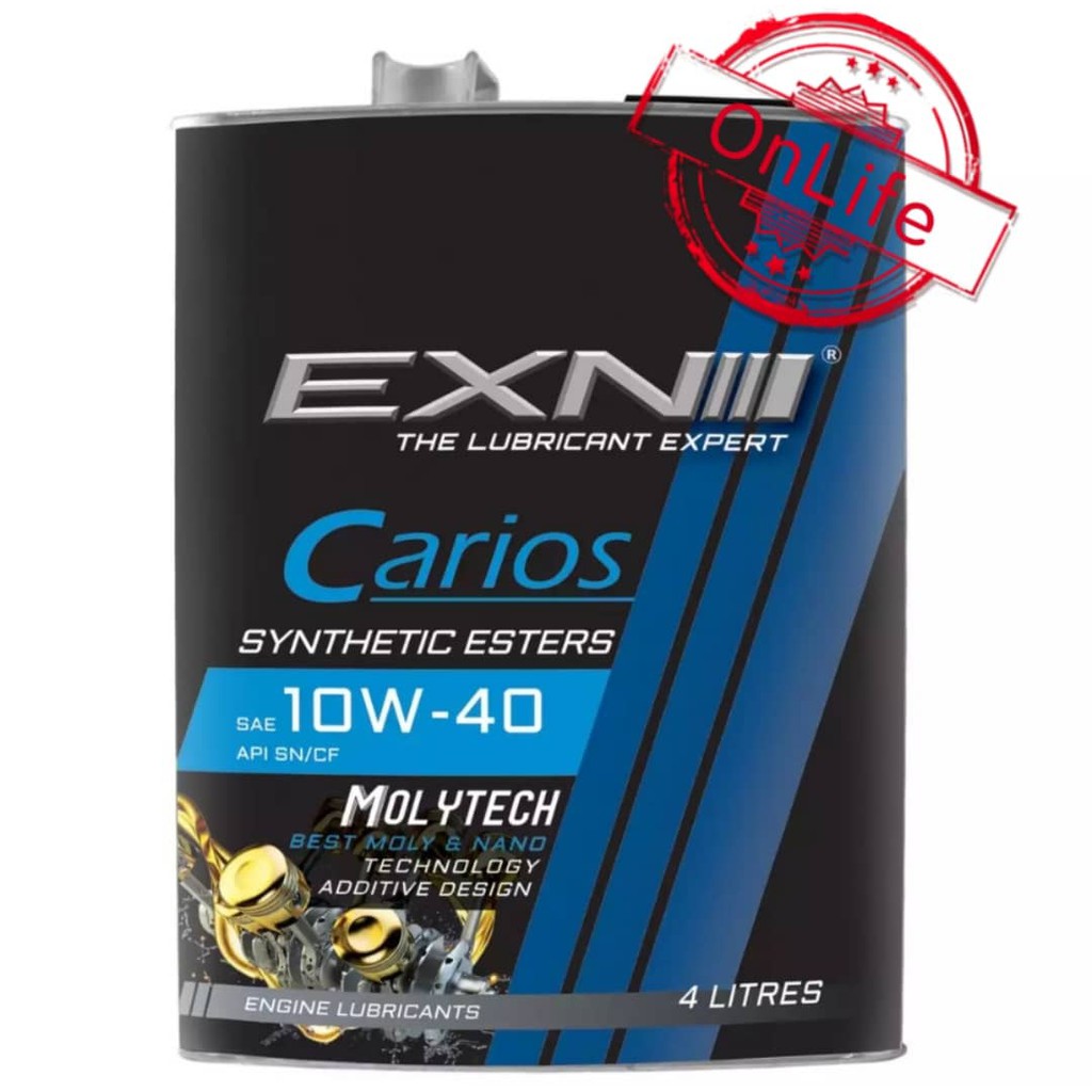 EXN CARIOS SAE 10W40 SEMI SYNTHETIC 4L MOLYTECH Shopee Malaysia