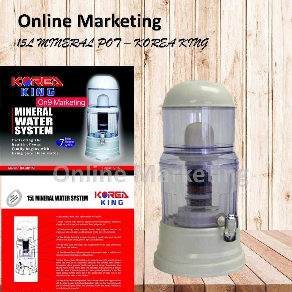 Korea King Water Purifier Water Filter Mineral Pot 15Liter Shopee