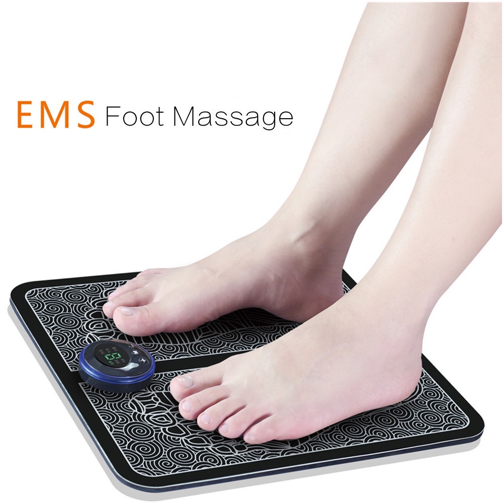 EMS Electric Foot Massage EMS Electric Foot Stimulation massager Pad Deep Kneading Shiatsu Therapy Massage for Men&Women