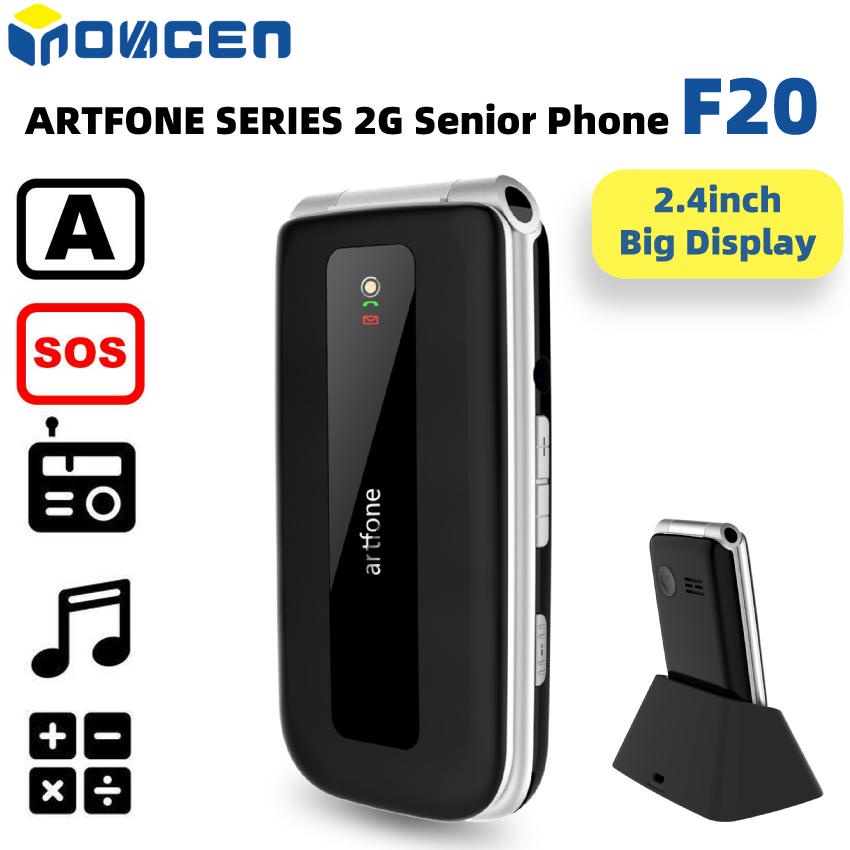 INOVAGEN 2G Senior Phone F20 With Charging Cradle Speed Dial Big Display/Dual Sim Torch (2.4")
