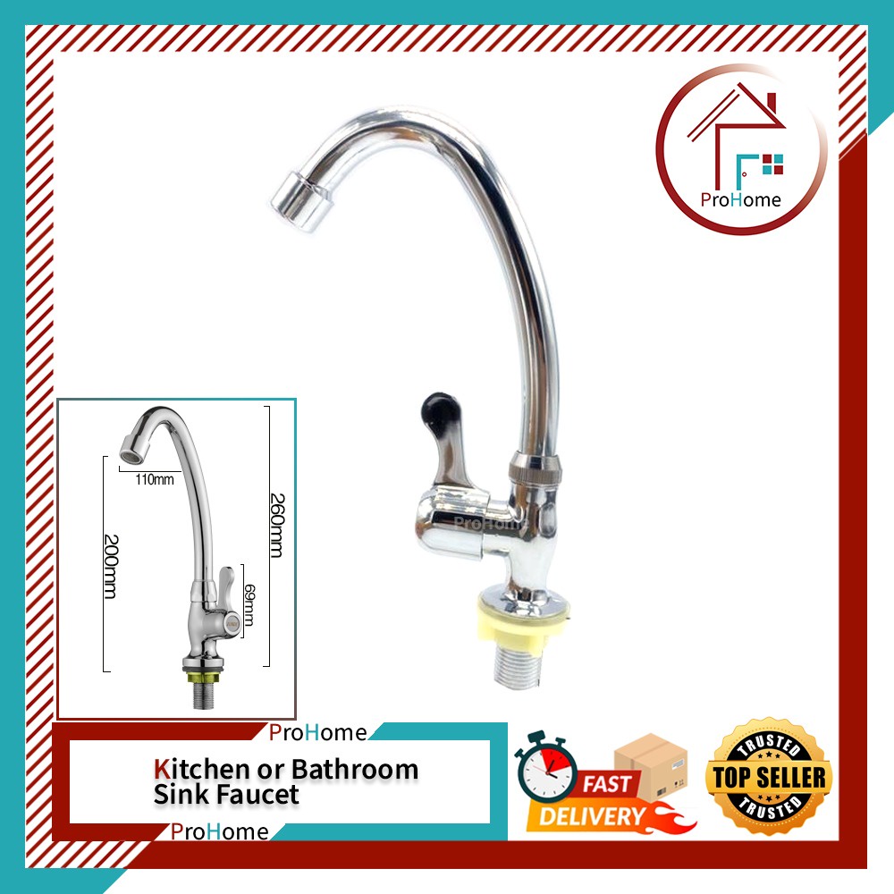 Kitchen Sink Mounted Pillar Faucet/ Tap/ Sink Tap/ Pili Kepala Sambung ...