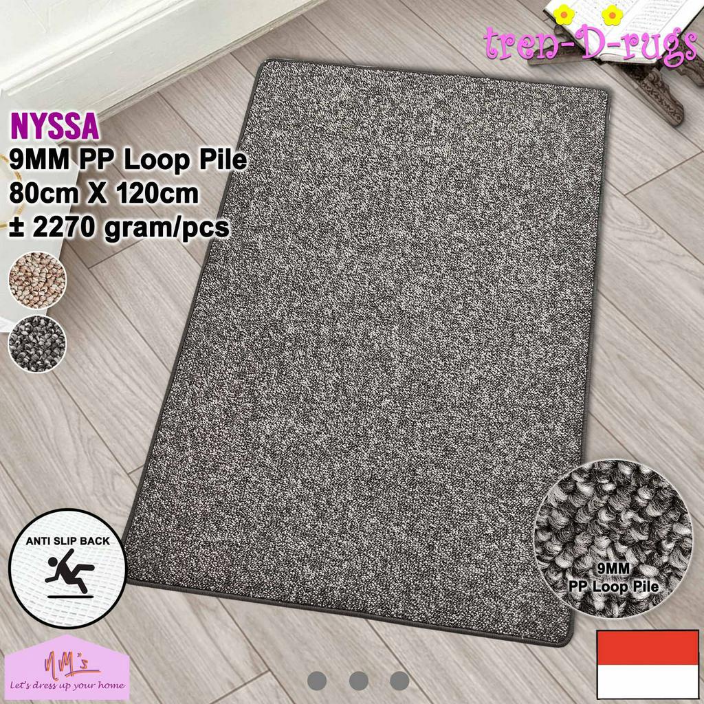 Plain solid Plain Rug runner Aisle sejadah Prayer Rug Floor Mat Living Room Bedroom Thick Fleece Rug Minimalist anti slip 80cm x 120cm - NMs