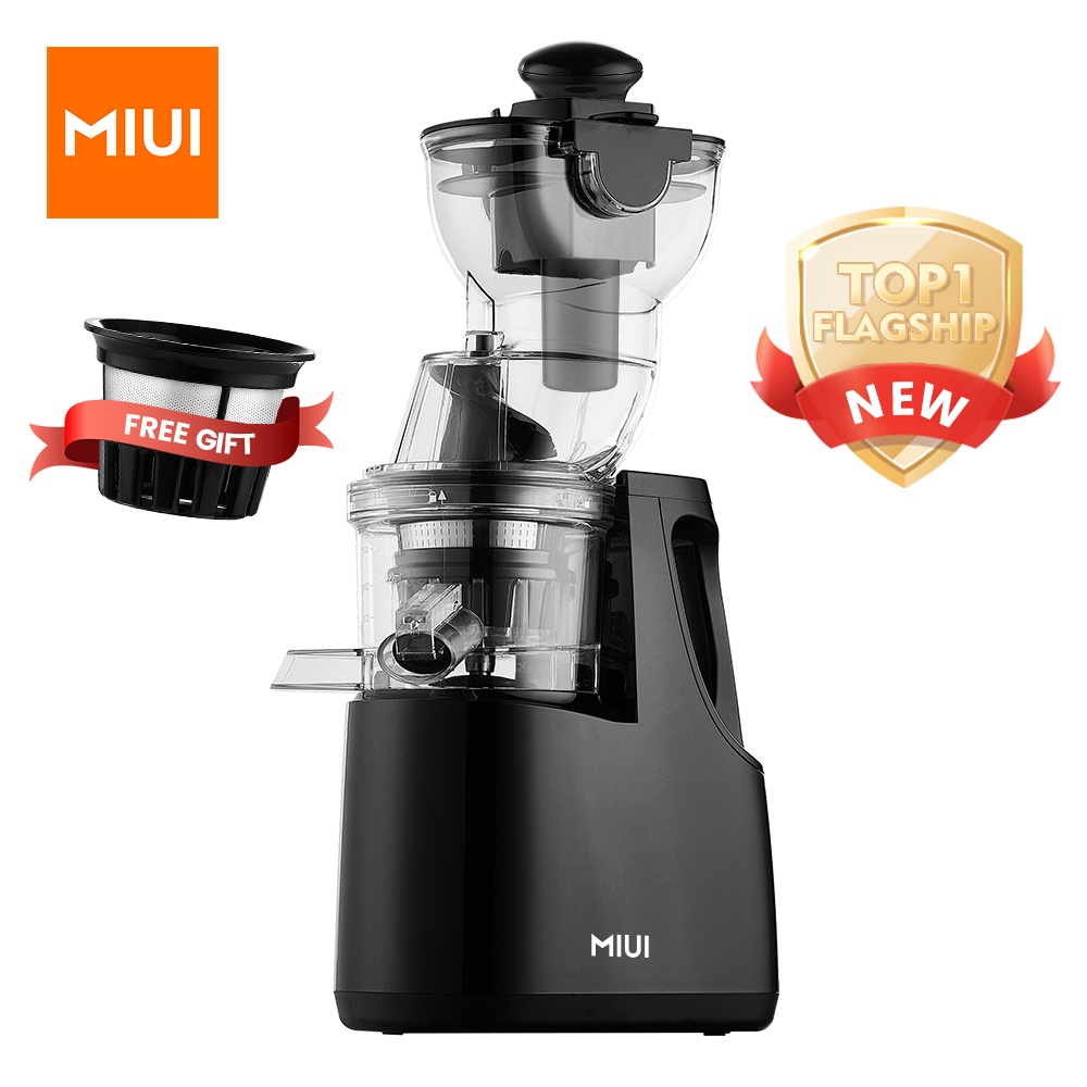 MIUI FilterFree Slow Juicer with Stainless Steel Strainer(FFS6),8-Stage Screw Masticating Original Juicer,Commercial Flagship