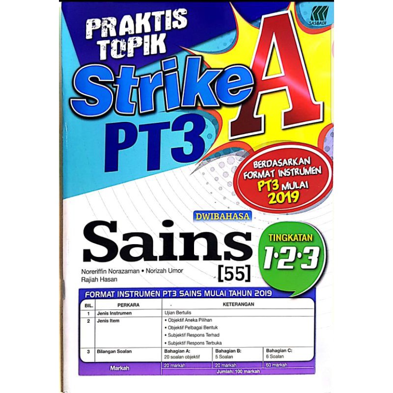 Praktis Topik Strike A Pt3 Sains Dwibahasa Sasbadi Ready Stock M