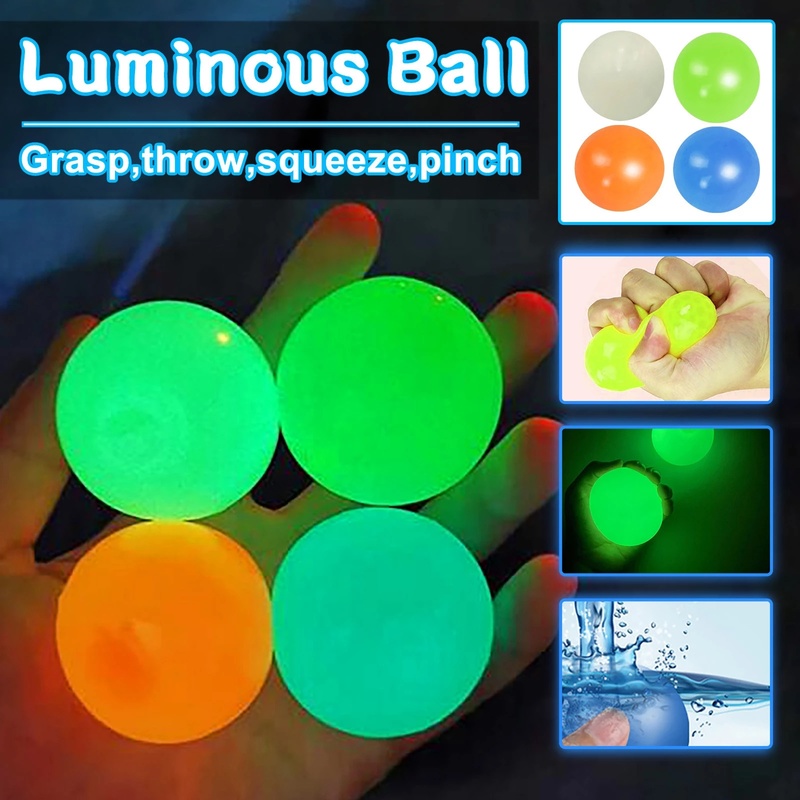 Stick Wall Ball Stress Relief Toys Sticky Squash Ball Globbles Decompression Toy Sticky Target Ball Catch Throw Ball Kids Toys