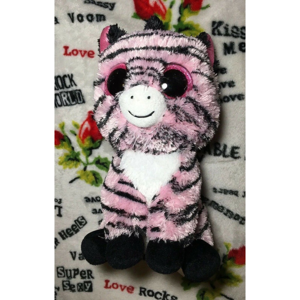 pink zebra stuffed animal