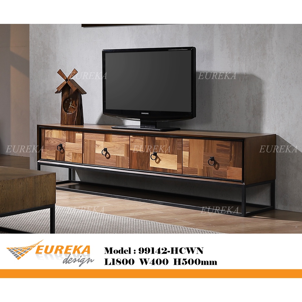 EUREKA 6ft Hall TV Modern Storage Wood 99142 /