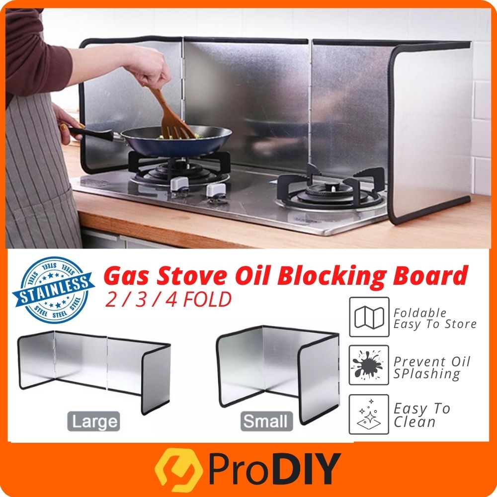 Removable Kitchen Stainless Steel Oil Baffle Foldable Kitchen Oil