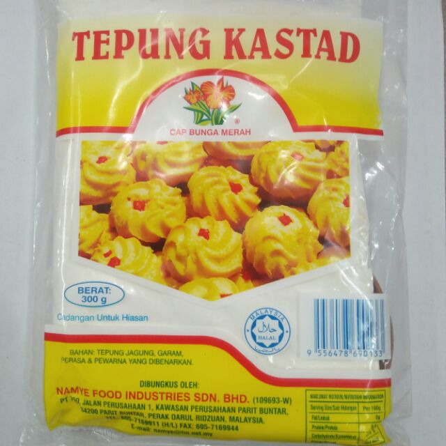 Tepung Kastad Cap Bunga Merah 300gm