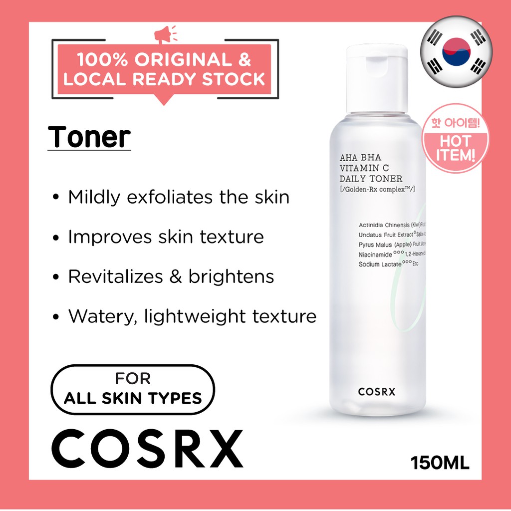 COSRX Refresh AHA BHA Vitamin C Daily Toner 150ml Shopee Malaysia