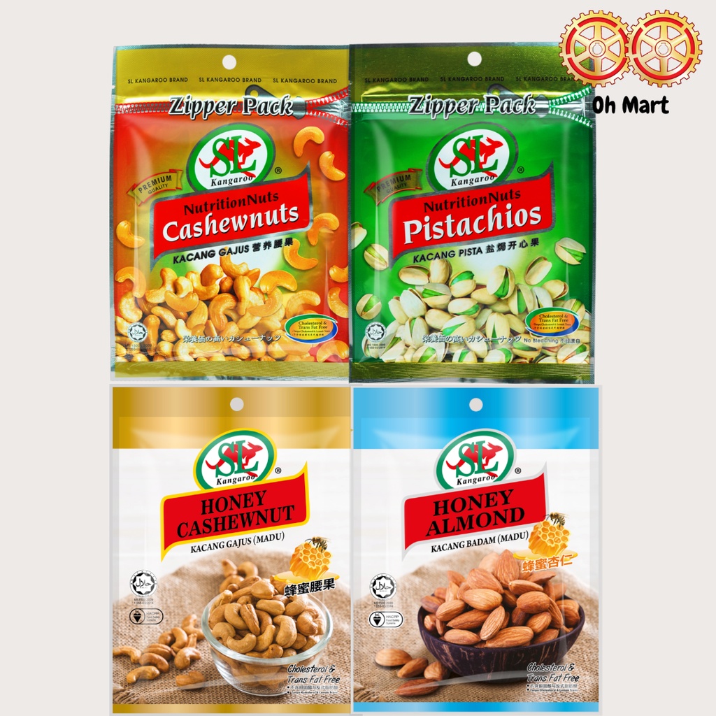 SL Kangaroo Cashewnut/Honey Almond/Pistachios 100g Shopee Malaysia