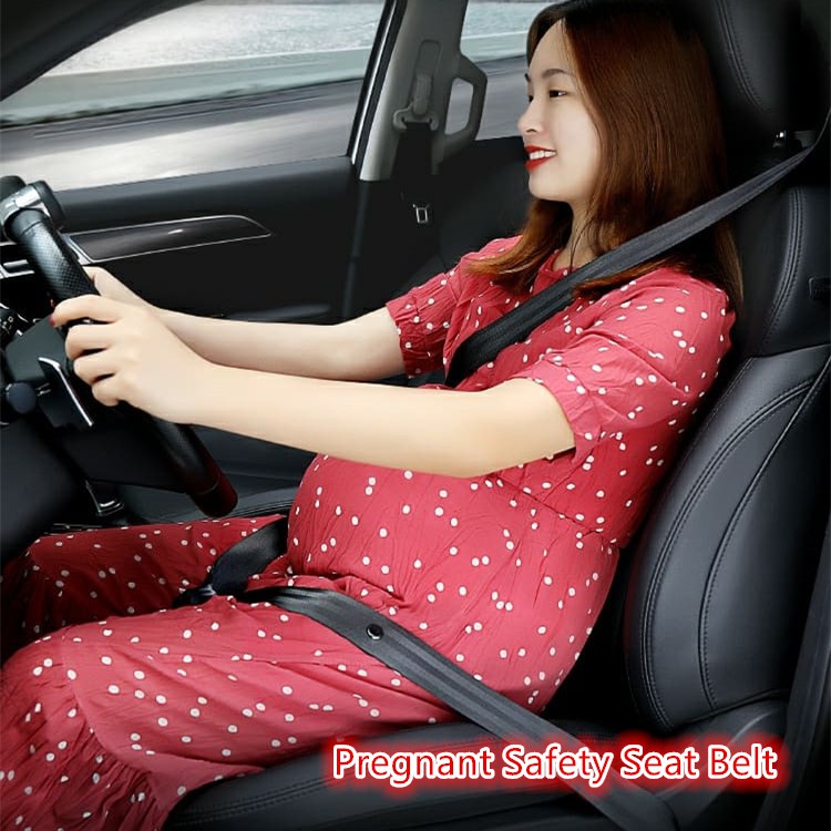 Maternity Seatbelt Adjuster Prevent Compression of The Abdomen Bump Seat Belt Adjuster Pregnancy Car Seat Protection for Pregnant Women Belly Safety Comfort Protect Unborn Baby Black+Pink 