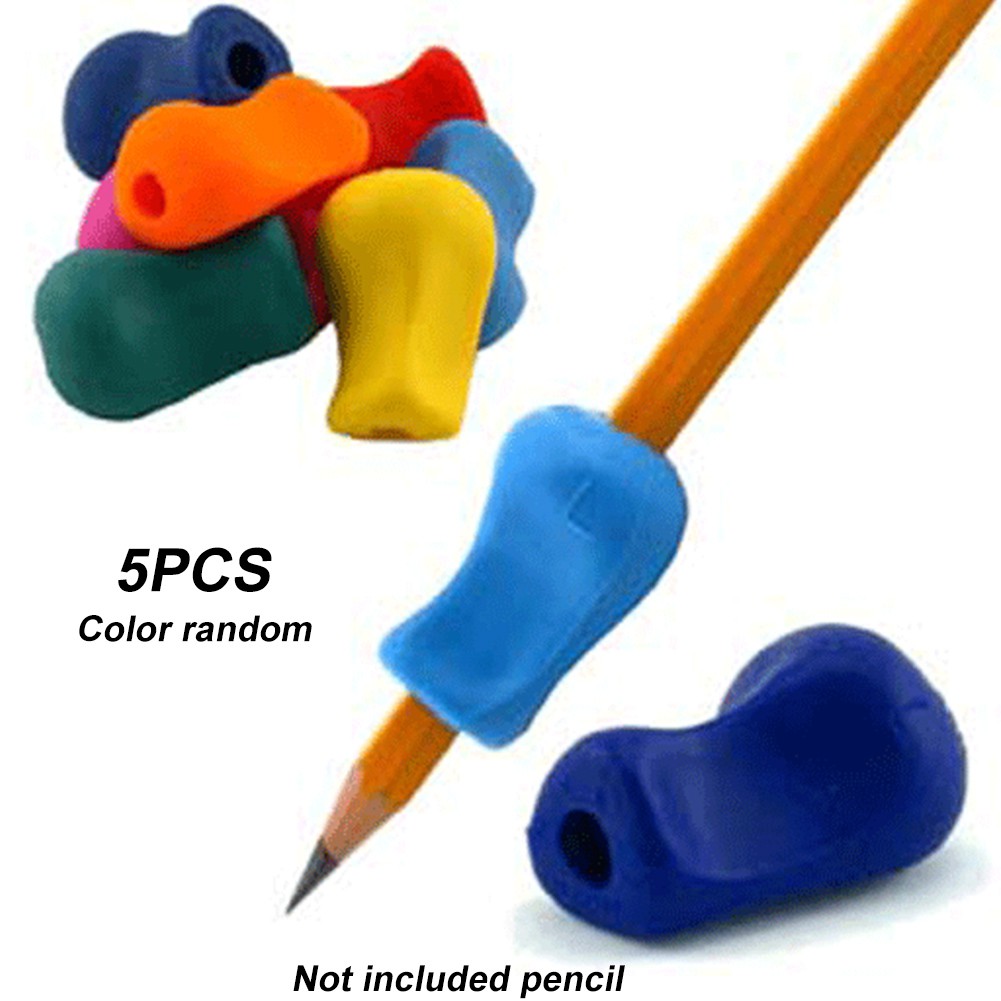 Color Random Send at Random, as the picture 3PCS//Set Children Pencil Holder Silicone Pen Grippers Pen Writing Aid Grip Posture Correction Tool for Kids Student Toddlers Preschoolers Kindergarten and Adults Pencil Grip