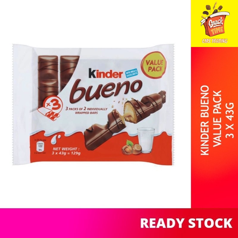 Kinder Bueno Chocolate T6 Value Pack (43g X 3pack)129G(EXPIRED 10/3 ...