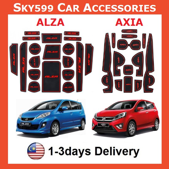 Perodua Axia & Alza Interior Slot Mat Storage Tank Mat 