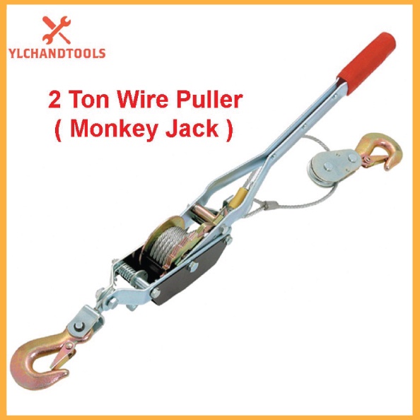 [READY STOCK] 2 TON WIRE PULLERMONKEY JACK Heavy Duty Ratchet Hand Puller Strong Cable Lifter