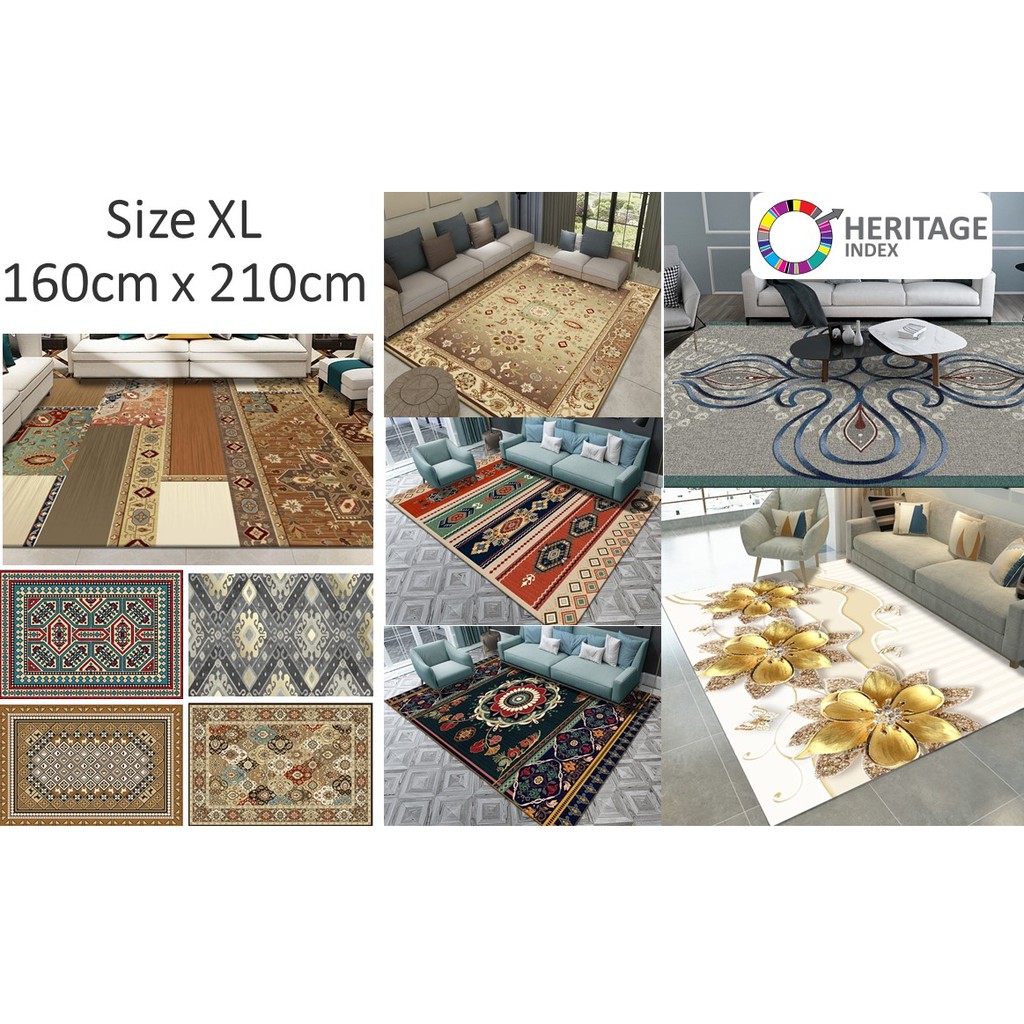 XL 160cm x 210cm 3D Karpet Crystal Velvet Carpet Rug Floor Mat Living