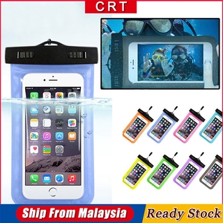 CRT Waterproof Phone Case Bag Pouch Cover Luminous Float Seaside Swimming Transparent Seal Diving Protection