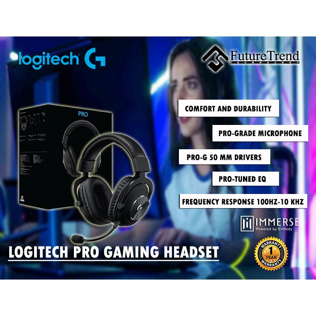 logitech g pro gaming headset with pro grade mic