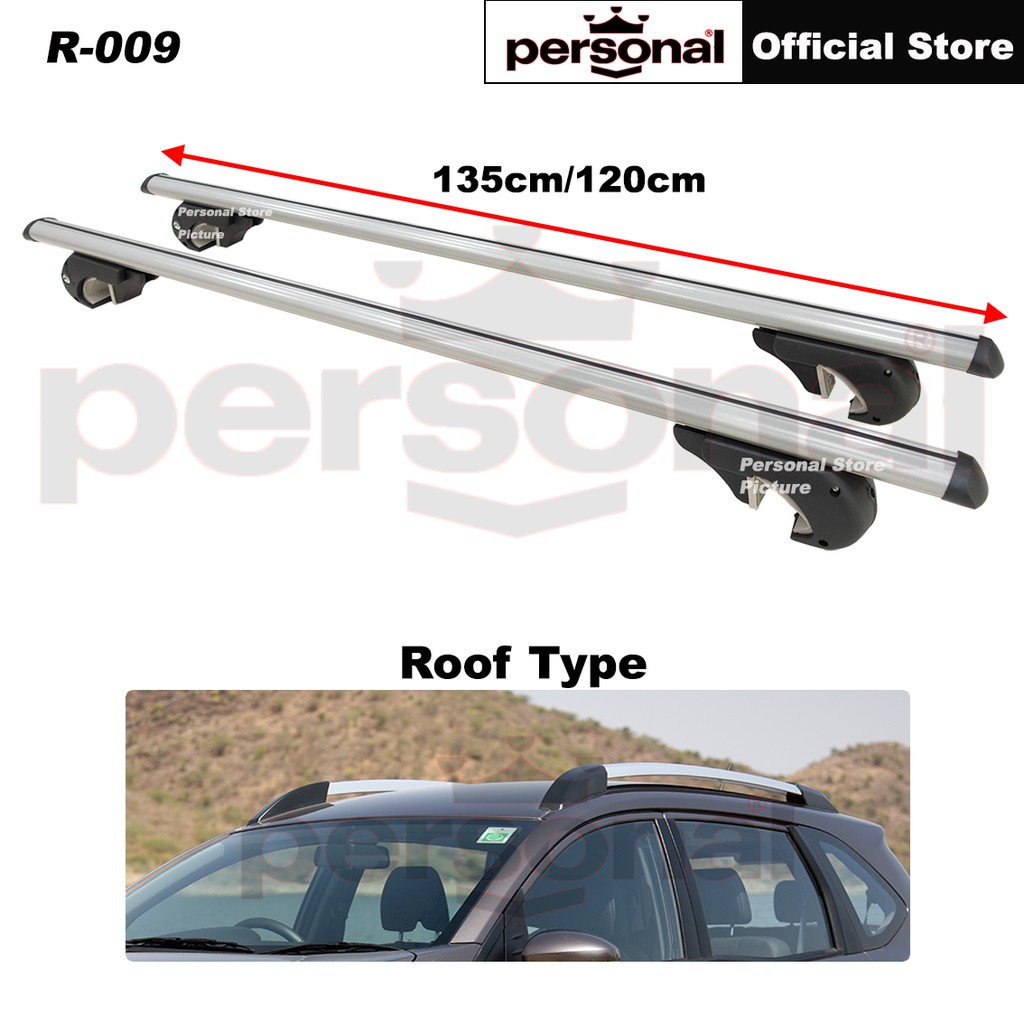 R-009 Car Roof Rack Cargo Carrier Luggage Cross Bar BRV Big Bar (135cm ...