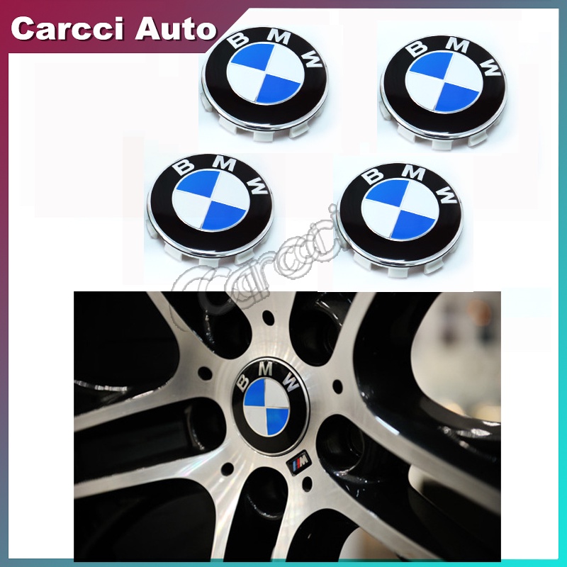4pcs/set BMW Wheel Center Caps Emblem, 68mm 56mm BMW Rim Center Hub
