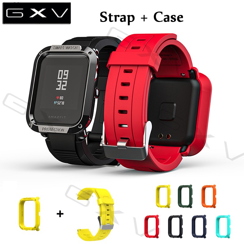 Tough Armor Case Cover Strap For Amazfit Bip Watch Protector For Xiaomi Amazfit Bip Lite Smart Accessories Band Bracel Shopee Malaysia