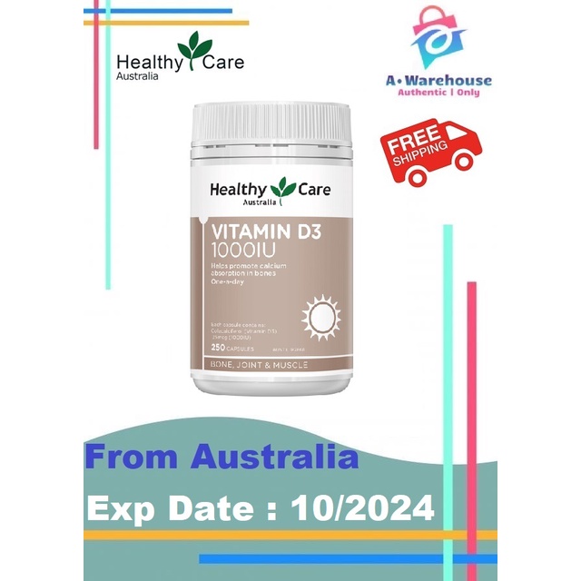 Healthy Care Vitamin D3 1000IU (250 capsules) Shopee Malaysia