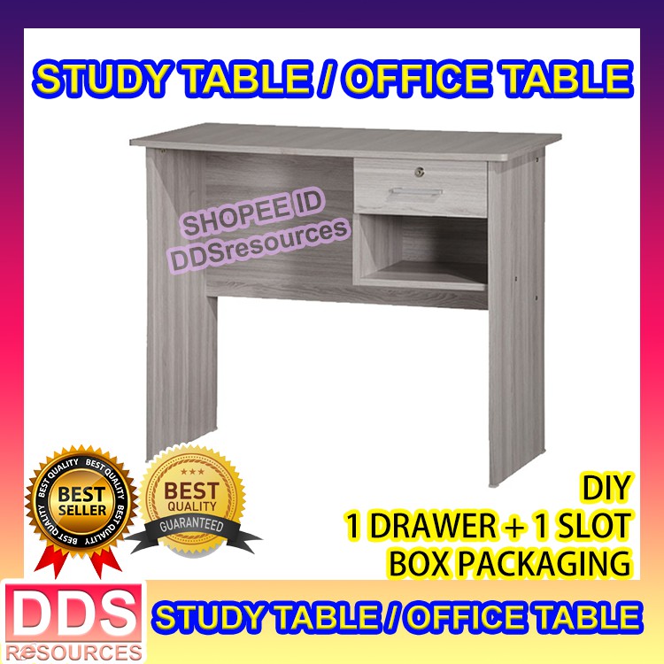 Office Table Easy DIY  Study Table Ready Stock 1 Drawer 