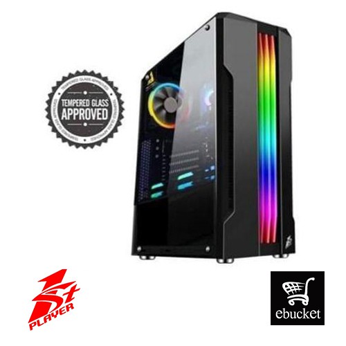 1st Player RAINBOW R3-A Tempered Glass ATX Gaming Casing ...