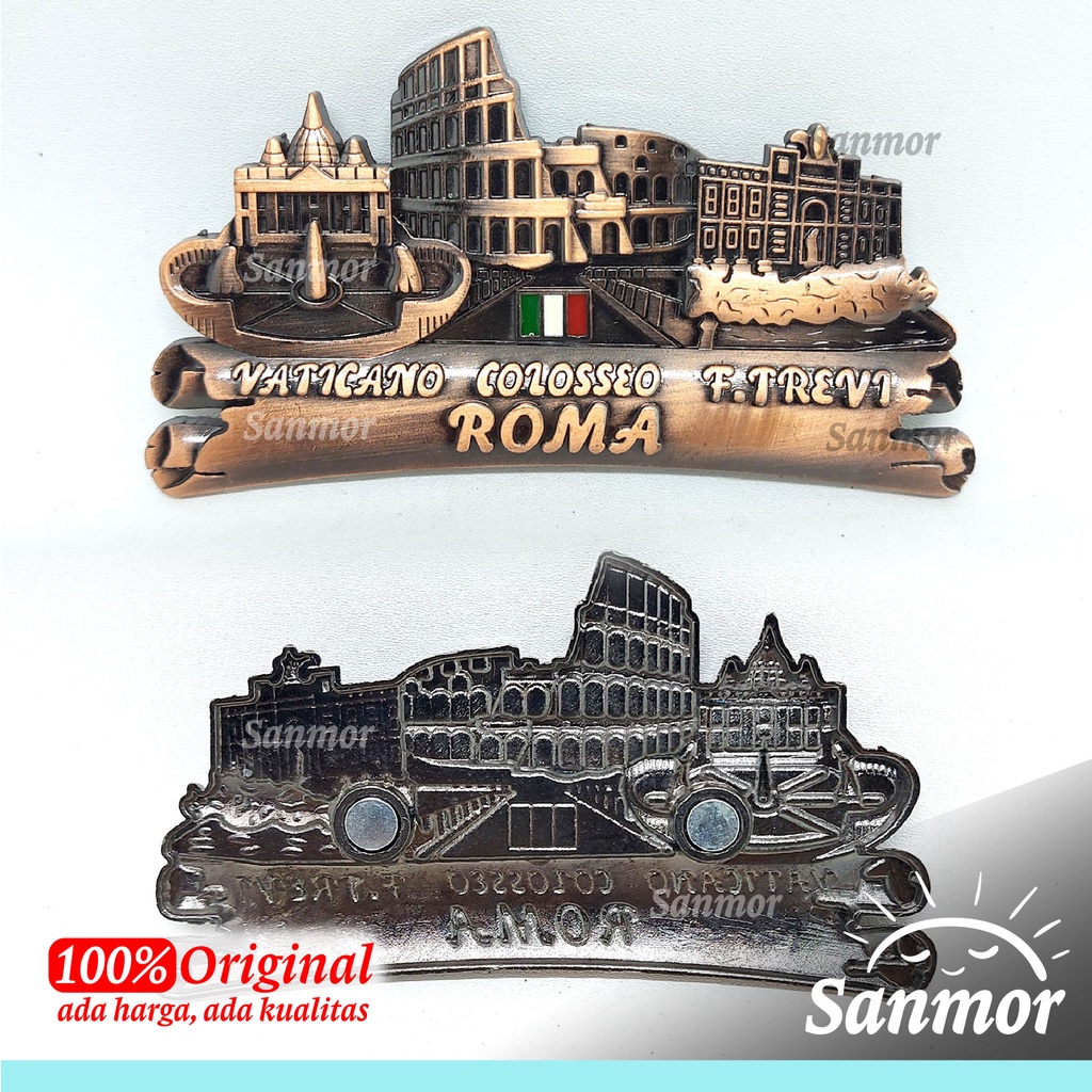 Souvenir/merchandise Fridge Magnet Vatican Colosseum Roma Bronze 3D Original