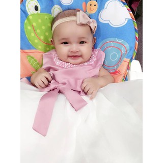 Baby Dinner Gaun Flower Girl Dresses XCR Belacan Pink Baby Dinner Gaun Flower Girl Dresses XCR Belacan Pink