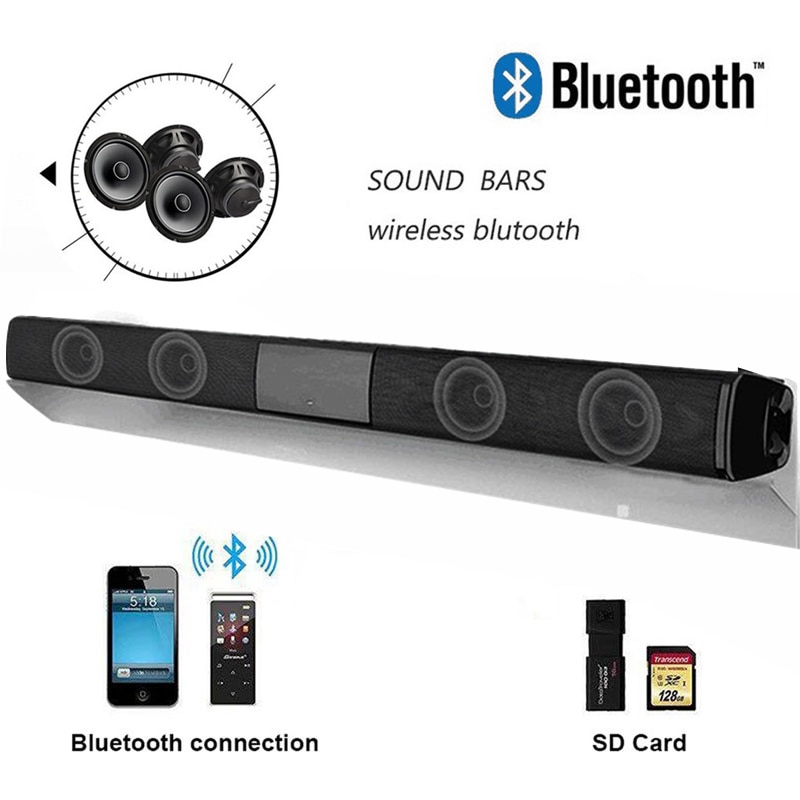 Wireless Bluetooth Soundbar Stereo Speakers Hifi Home Theater TV Sound Bar Surround Sound System