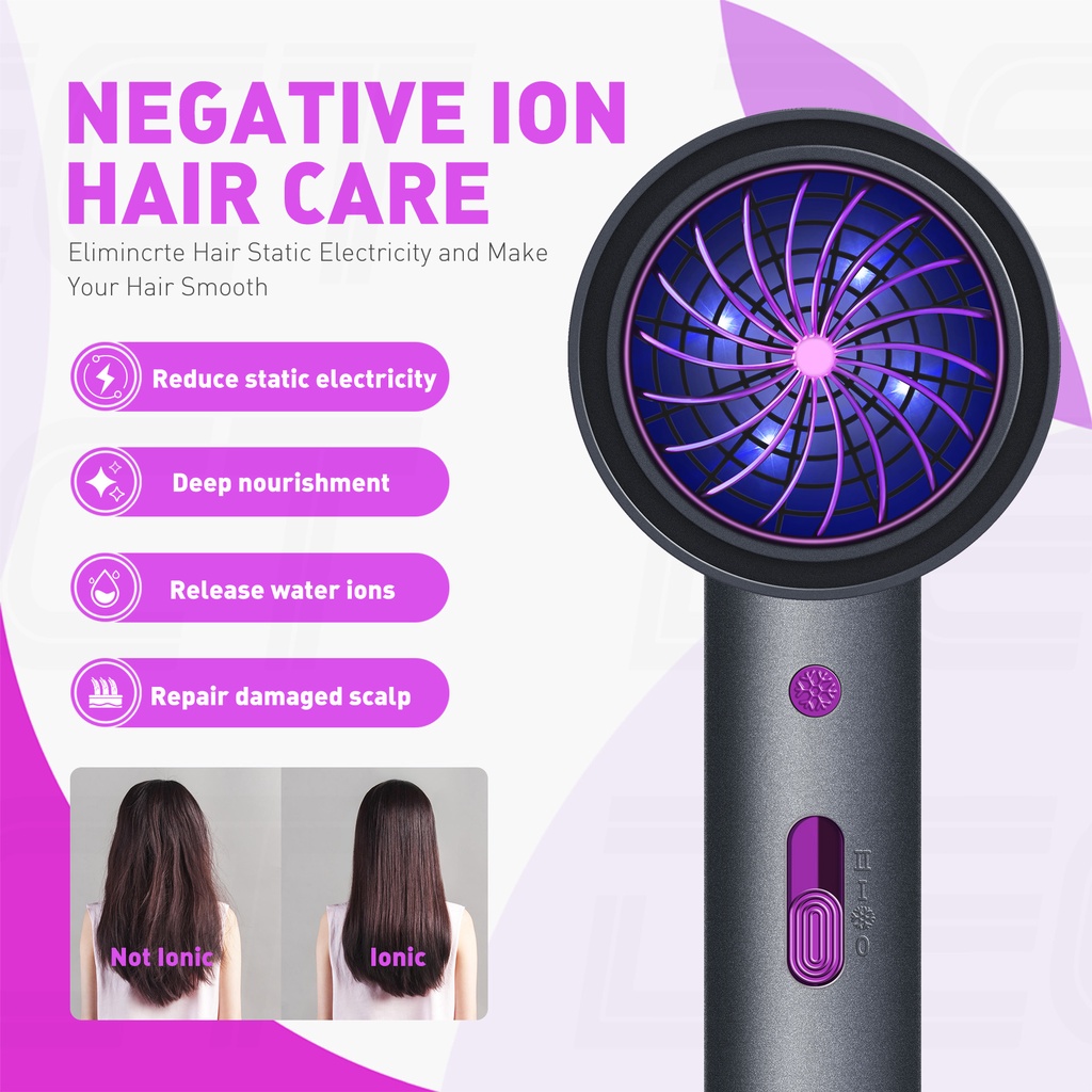 DECT Hair Dryer, Ionic Pengering Rambut, Ion Original Salon Blower Hair  Care Quick Dry Home Portable Hair Styler | Shopee Malaysia