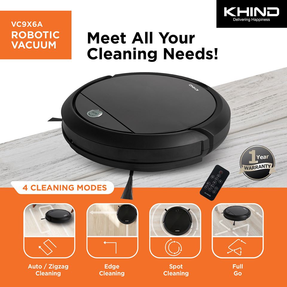 (BUBBLE WRAPPING)KHIND VC9X6A ROBOTIC VACUUM/ROBOT VACUUM WITH MOP