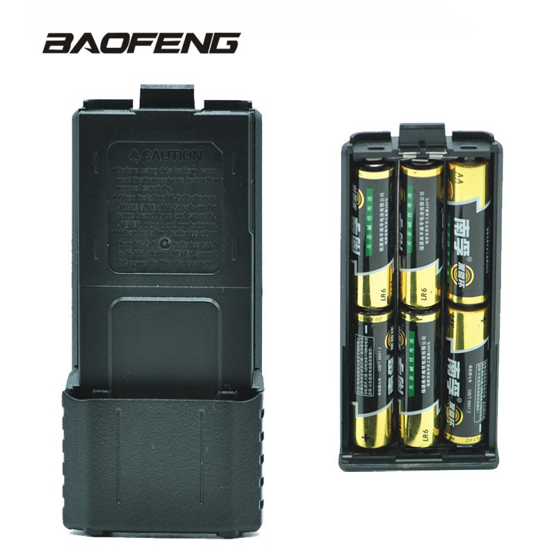 Baofeng UV5R 6 x AA Battery Case Walkie Talkie Batteries Powe Shell Portable Radio Backup Power for UV 5R UV-5RE UV-5RA