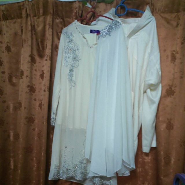 Baju nikah sepasang warna cream veil Shopee Malaysia Baju nikah sepasang warna cream veil Shopee Malaysia