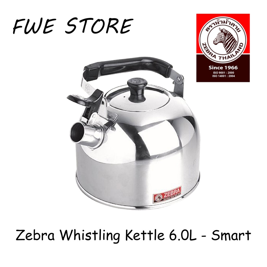 (100 Original) Zebra Thailand Stainless Steel 6.0L Whistling Kettle