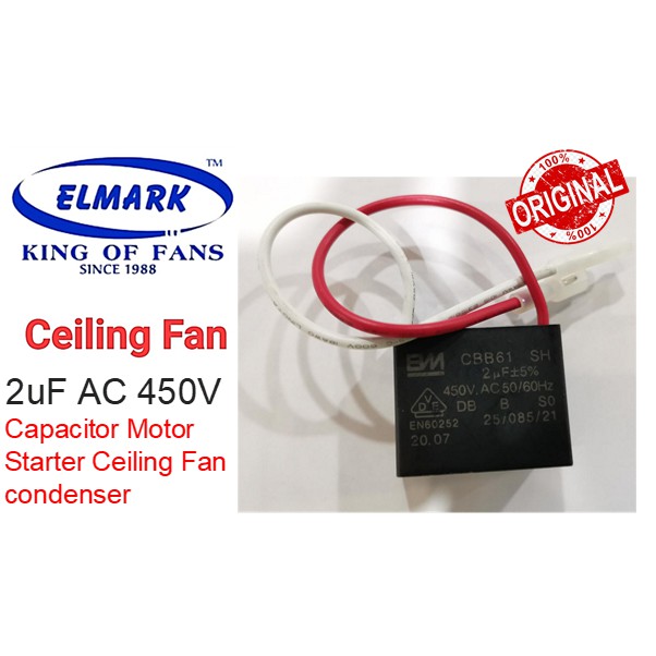 ELMARK Capacitor Motor Starter Ceiling Fan condenser Shopee Malaysia
