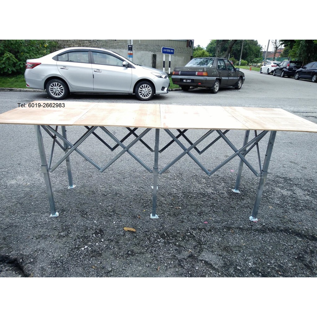  Stainless  Steel  Portable Foldable Table Stall Pasar Gerai 