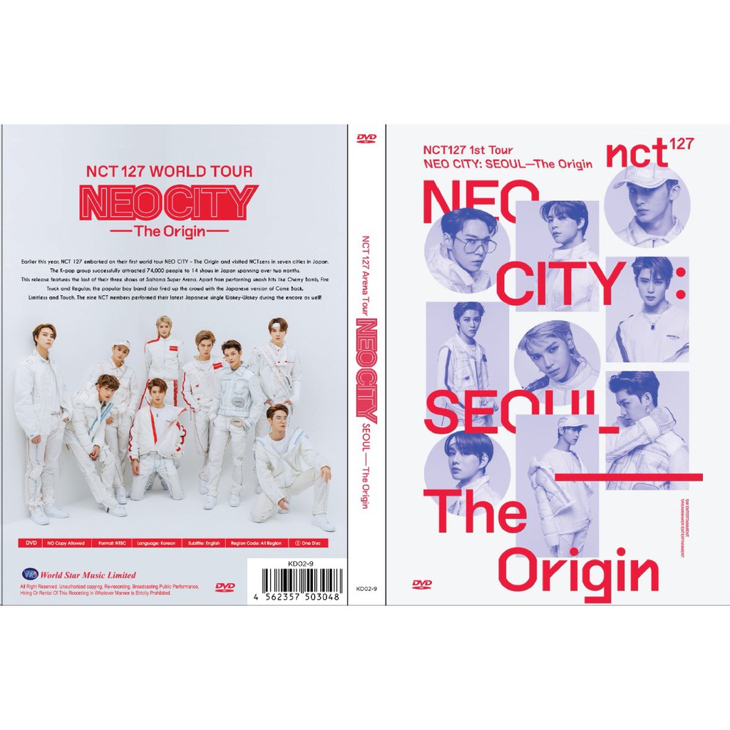 NCT 127 ARENA TOUR NEO CITY SEOUL - THE ORIGIN ( 2019 ) DVD LIVE CONCERT