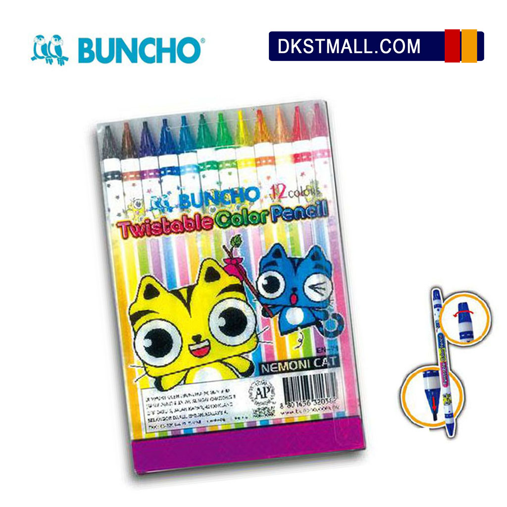 Buncho Twistable 12 / 18 Color Pencil | Shopee Malaysia