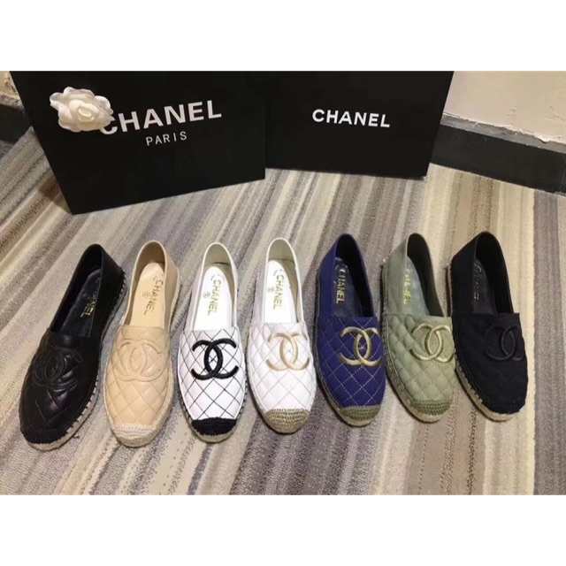 Chanel Women Espadrilles Loafers Slip On Shoes | Shopee Malaysia