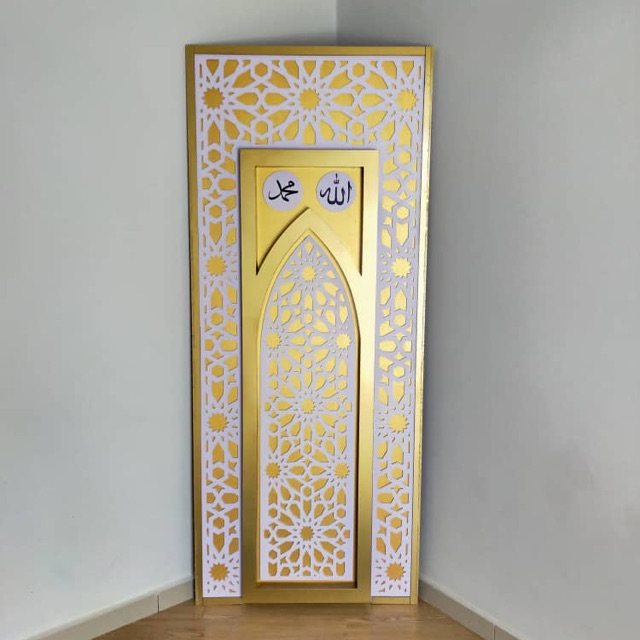 Mihrab exclusive islamic wall deco surau  musollah pvc wall 